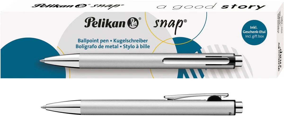balpen Snap Metallic in geschenkdoosje de Pelikan en Argent – photo produit