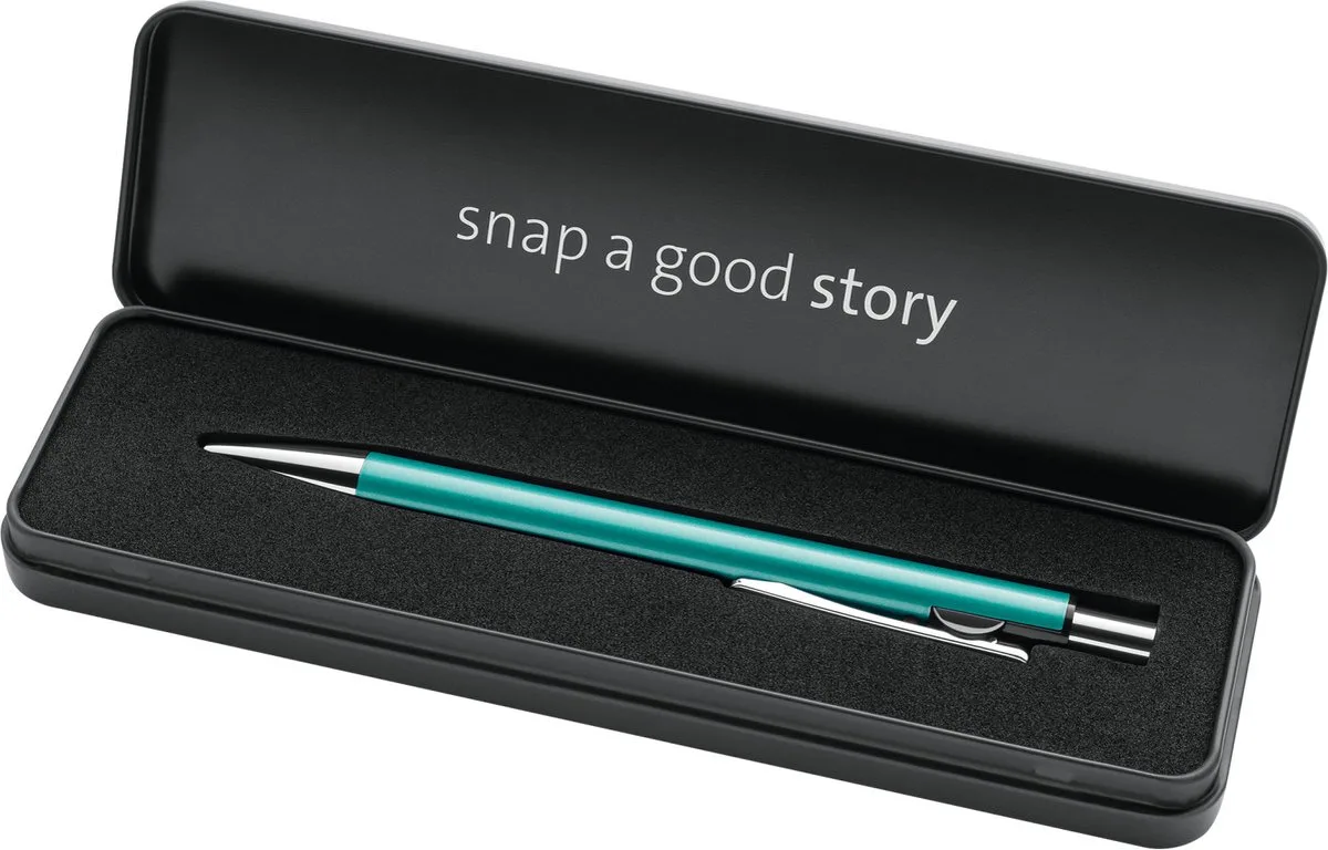 balpen Snap Metallic K10 Turquoise metal case fra Pelikan i Metallic turquoise – produktbillede