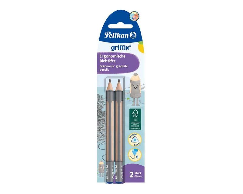Bleistift griffix Bleistift - B Dreipunktgriff 2 Stück. by Pelikan – product photo