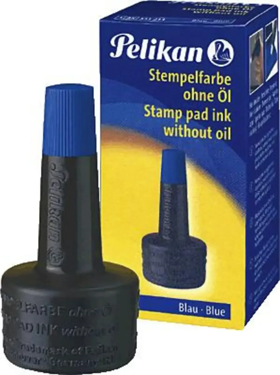 Encre pour tampon ohne ÖL/351213 28 ml von Pelikan in Blau – Produktfoto