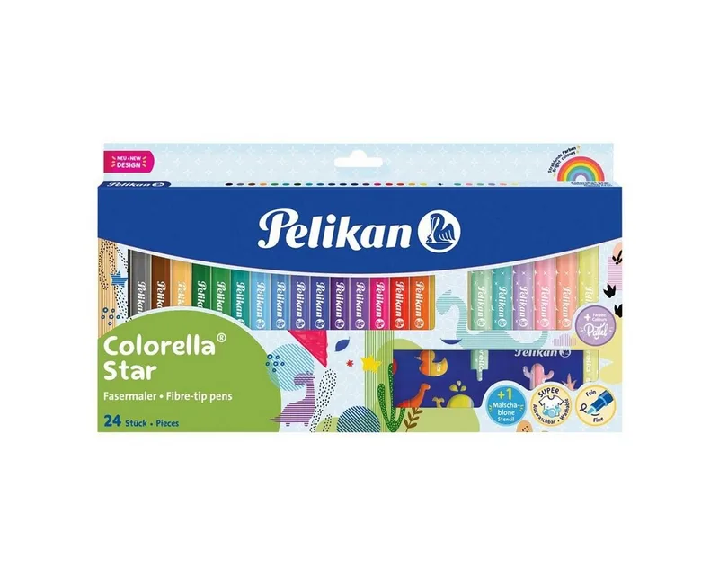 Filzstift Colorella Star, (24-tlg), mit feiner Rundspitze by Pelikan in Multicolour – product photo
