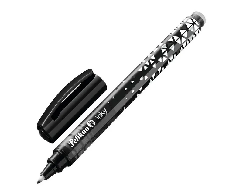 Fineliner Inky, mit Tintensichtfenster von Pelikan in Schwarz – Produktfoto