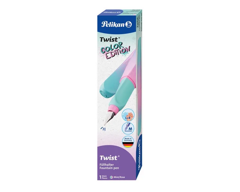 Füller Pelikan Füller Twist Color Edition P457 M mint/rose Faltschachtel de Pelikan – photo produit