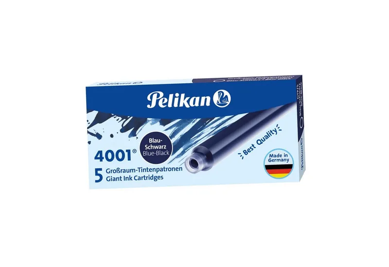 Füllfederhalter Pelikan Großraum-Tintenpatronen 4001 GTP/5, blau-schwarz fra Pelikan – produktbillede