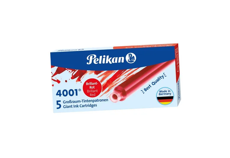 Füllfederhalter Pelikan Großraum-Tintenpatronen 4001 GTP/5, rot by Pelikan – product photo