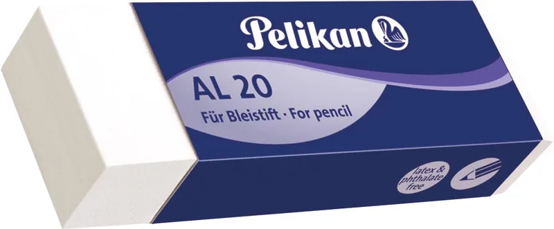 gum AL20, wit, doos van 20 stuks by Pelikan – product photo