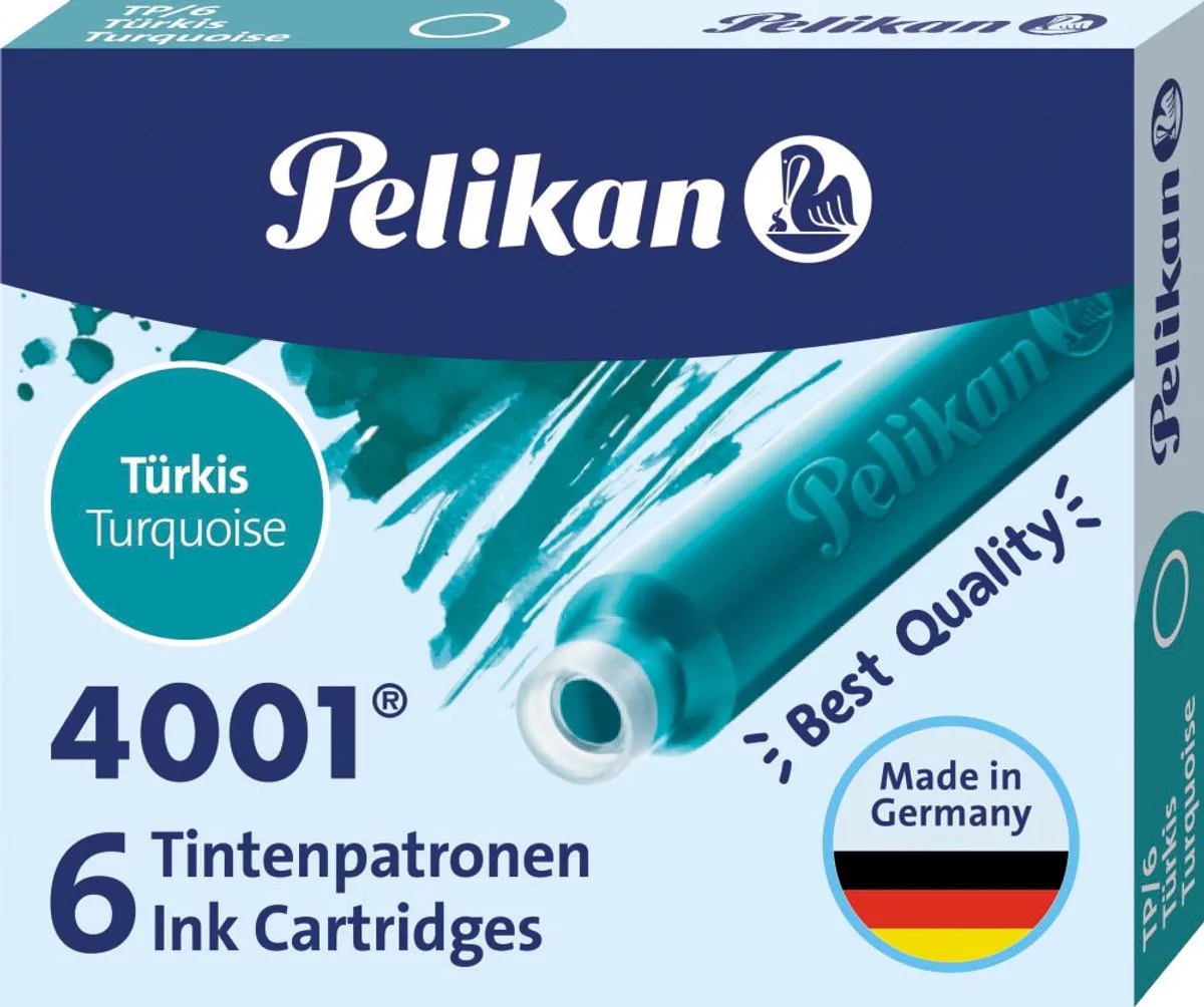 Inktpatroon 4001 turquoise | 10 stuks by Pelikan in Blue – product photo