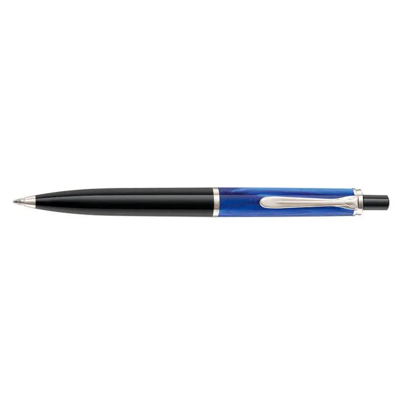 Kugelschreiber Classic K 205 blau-marmoriert, Schreibfarbe: schwarz von Pelikan – Produktfoto