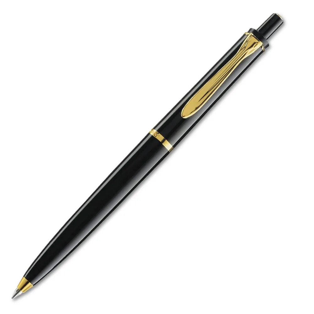 Kugelschreiber Classic K200 schwarz/gold, Schreibfarbe: schwarz fra Pelikan – produktbillede