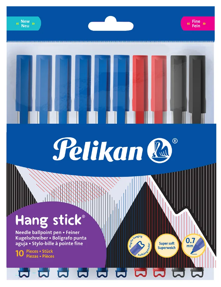 Kugelschreiber Hang Stick, 0,7 mm, 10er Polybag fra Pelikan – produktbillede