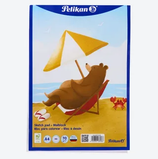 Malblock Pelikan Zeichenblock A4 80 Blatt von Pelikan in Blau – Produktfoto 3 von 4