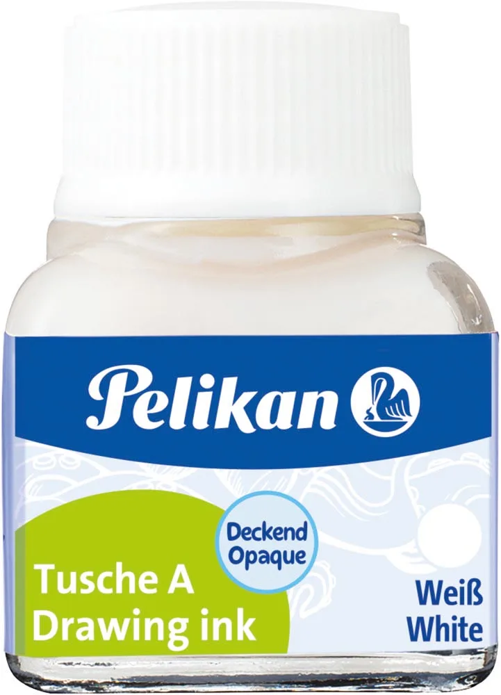 Oost-Indische inkt wit, flesje van 10 ml von Pelikan – Produktfoto