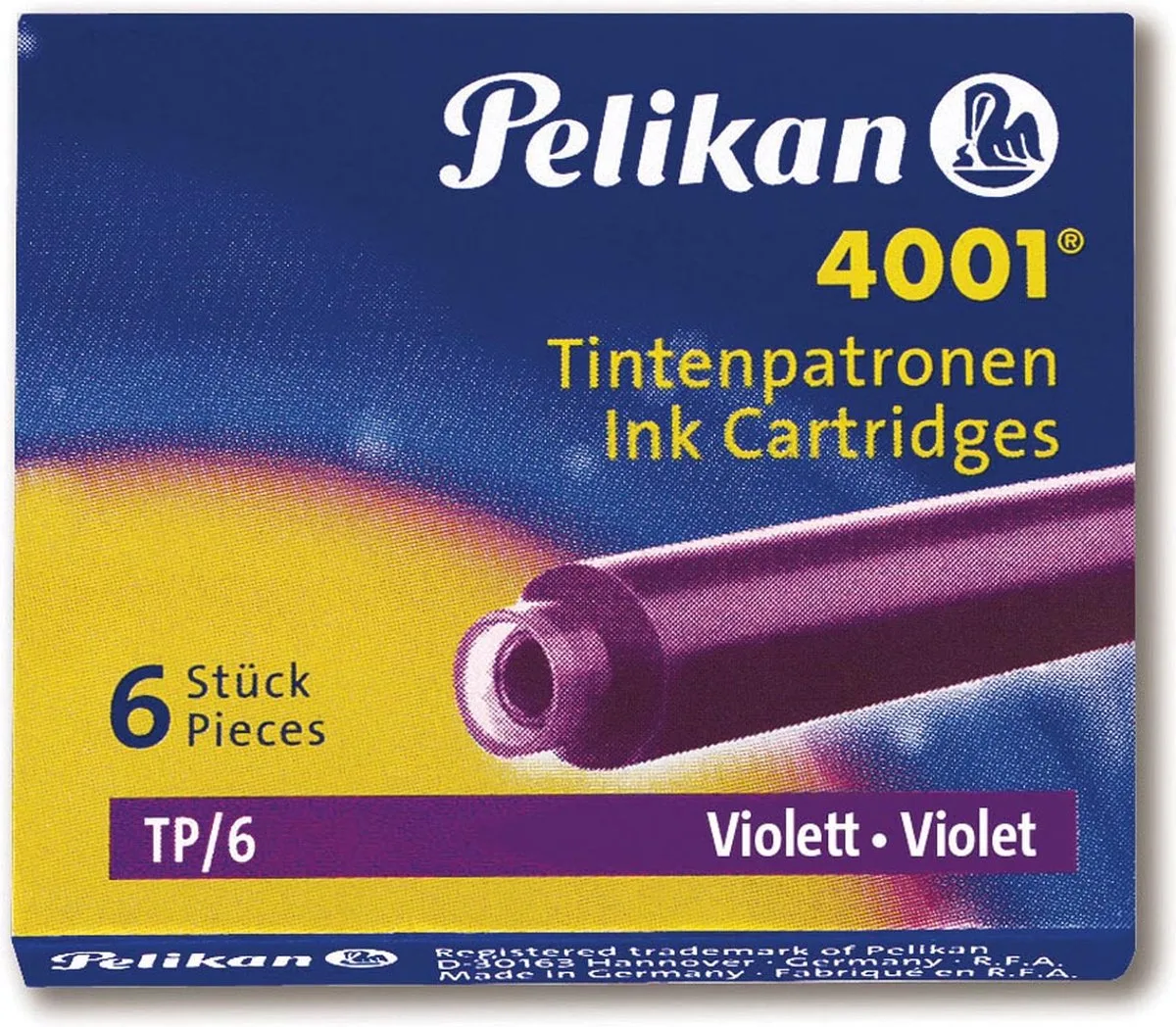 Pelikan 4001 - Korte Inktpatronen de Pelikan en Violet – photo produit