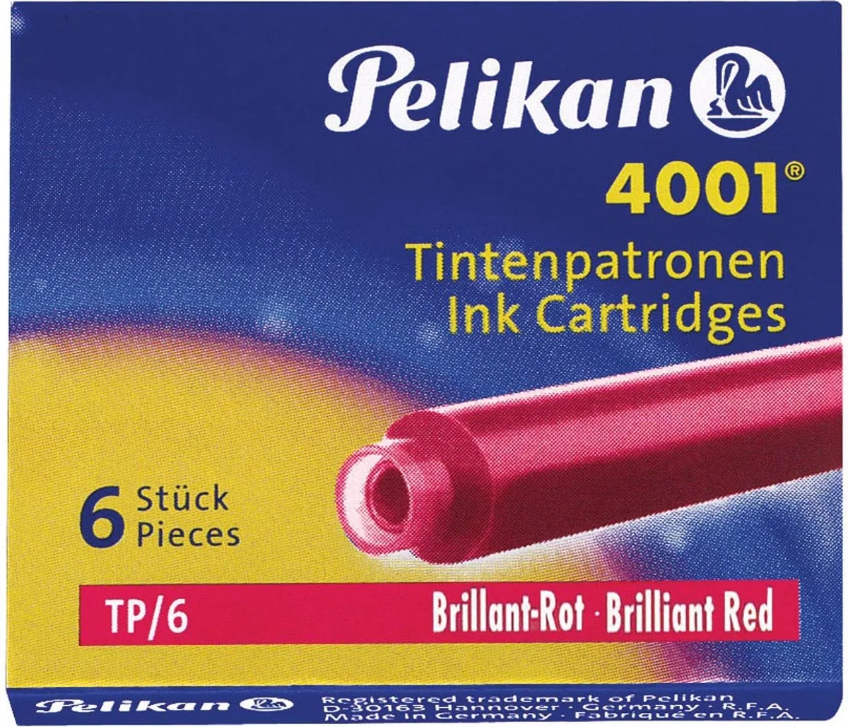 Pelikan 4001 - Korte Inktpatronen von Pelikan in Rot – Produktfoto