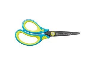 Pelikan 820592 Griffix Linkshänder-Kinderschulschere, mit spitzer Klinge, Neon-Frischblau, 1er-Pack von Pelikan – Produktfoto 2 von 3