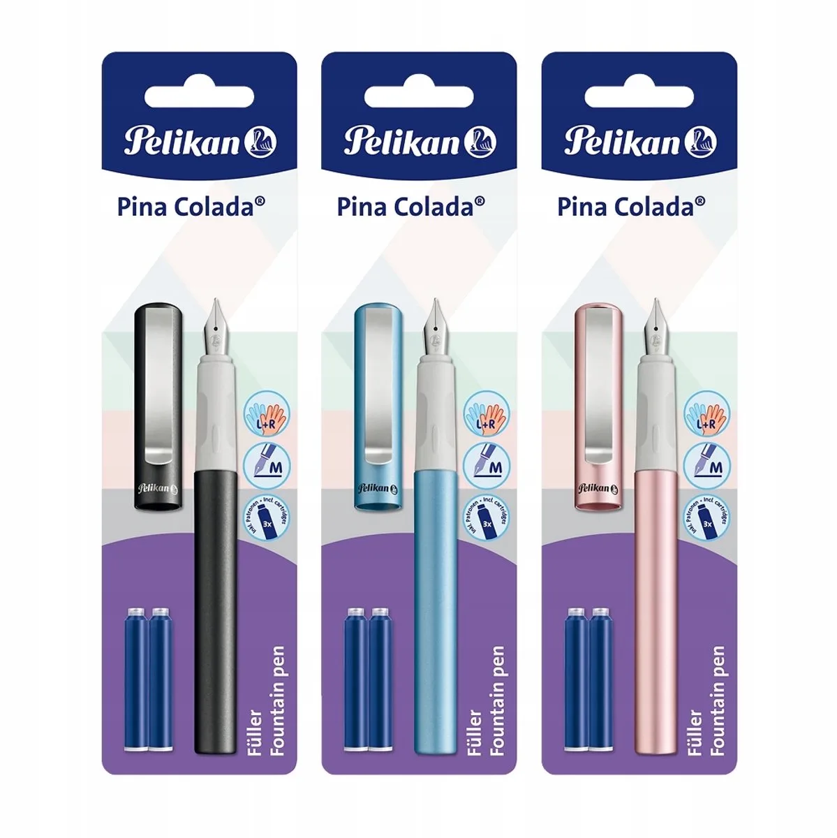 Pina Colada Vulpen met 2 patronen fra Pelikan i Blå – produktbillede