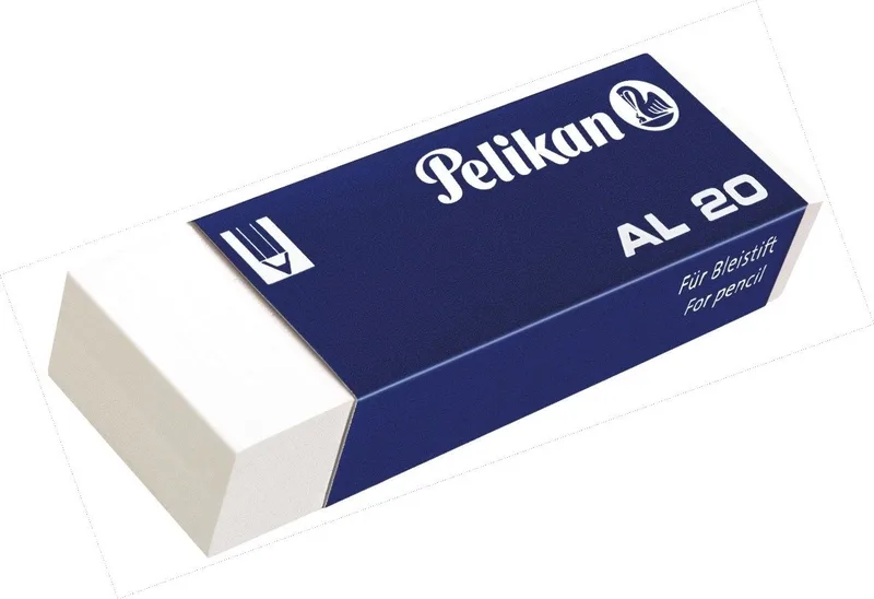 Radiergummi Radierer AL20 Kunststoff von Pelikan in Weiß – Produktfoto
