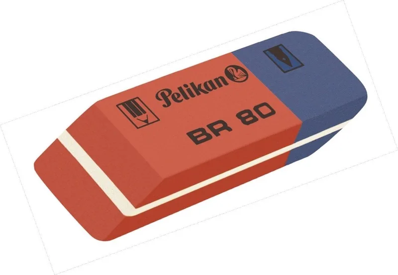 Radiergummi Radierer BR80 Kautschuk rot/blau van Pelikan in Blauw, Rood – productfoto