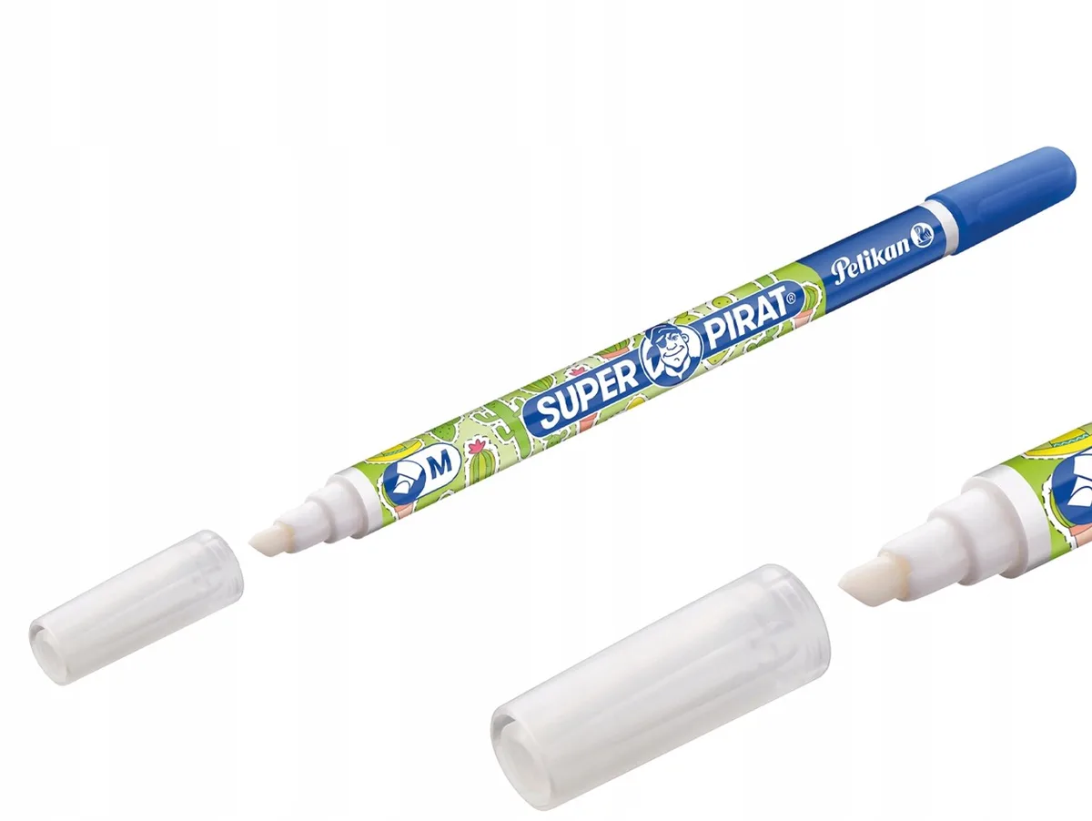 Super Pirat 2-in-1 Corrector & Eraser Pen de Pelikan en Multicolore, Bleu, Blanc – photo produit