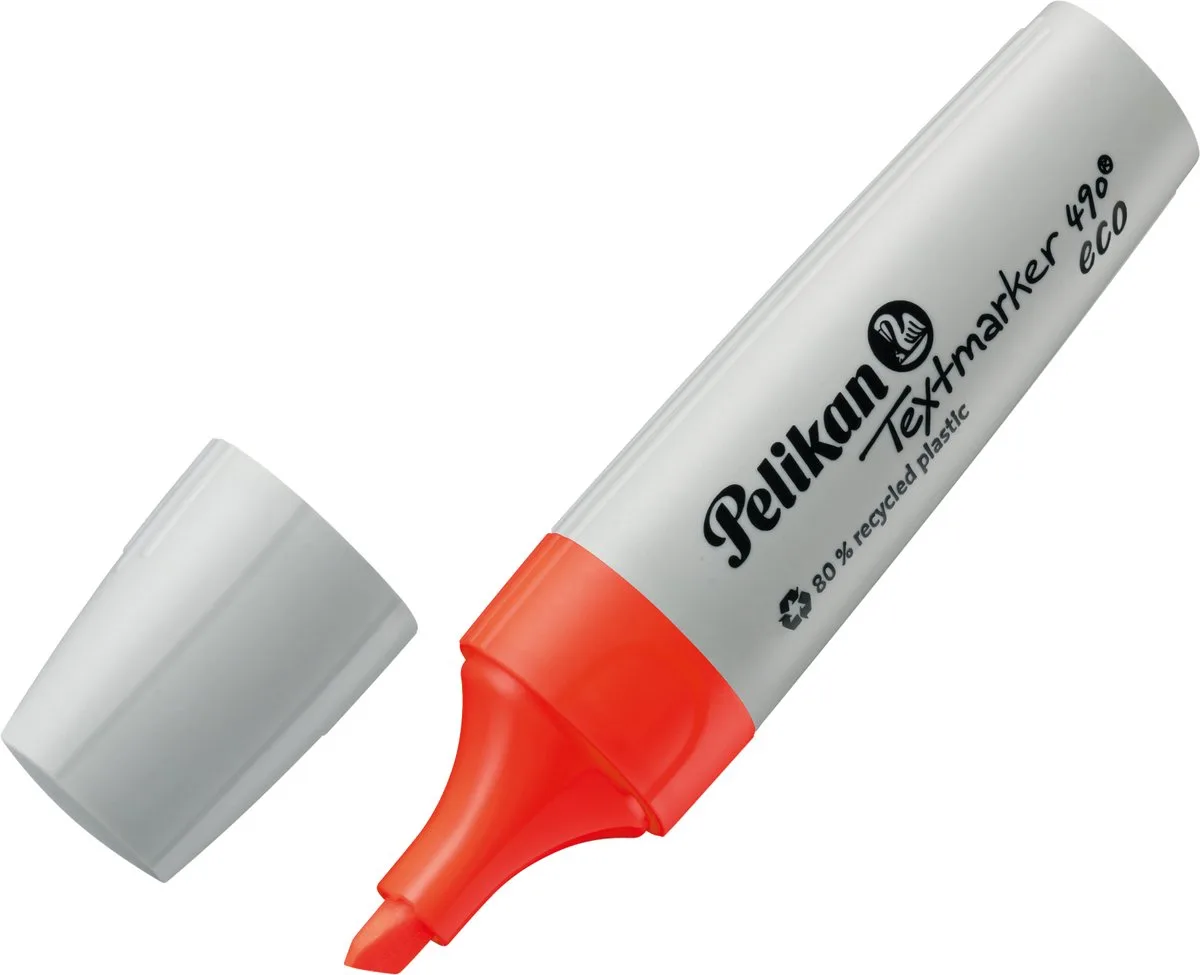 Textmarker 490 - Eco markeerstift - 10 stuks by Pelikan in Red – product photo