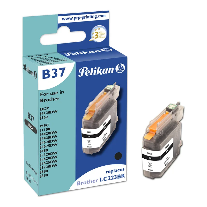 Tinte Brother B37 LC-223 BK comp. black 319559 von Pelikan – Produktfoto