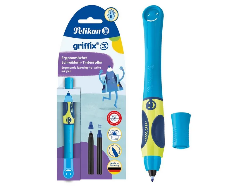 Tintenroller Pelikan Tintenroller griffix RH neon freshblue Blister van Pelikan – productfoto