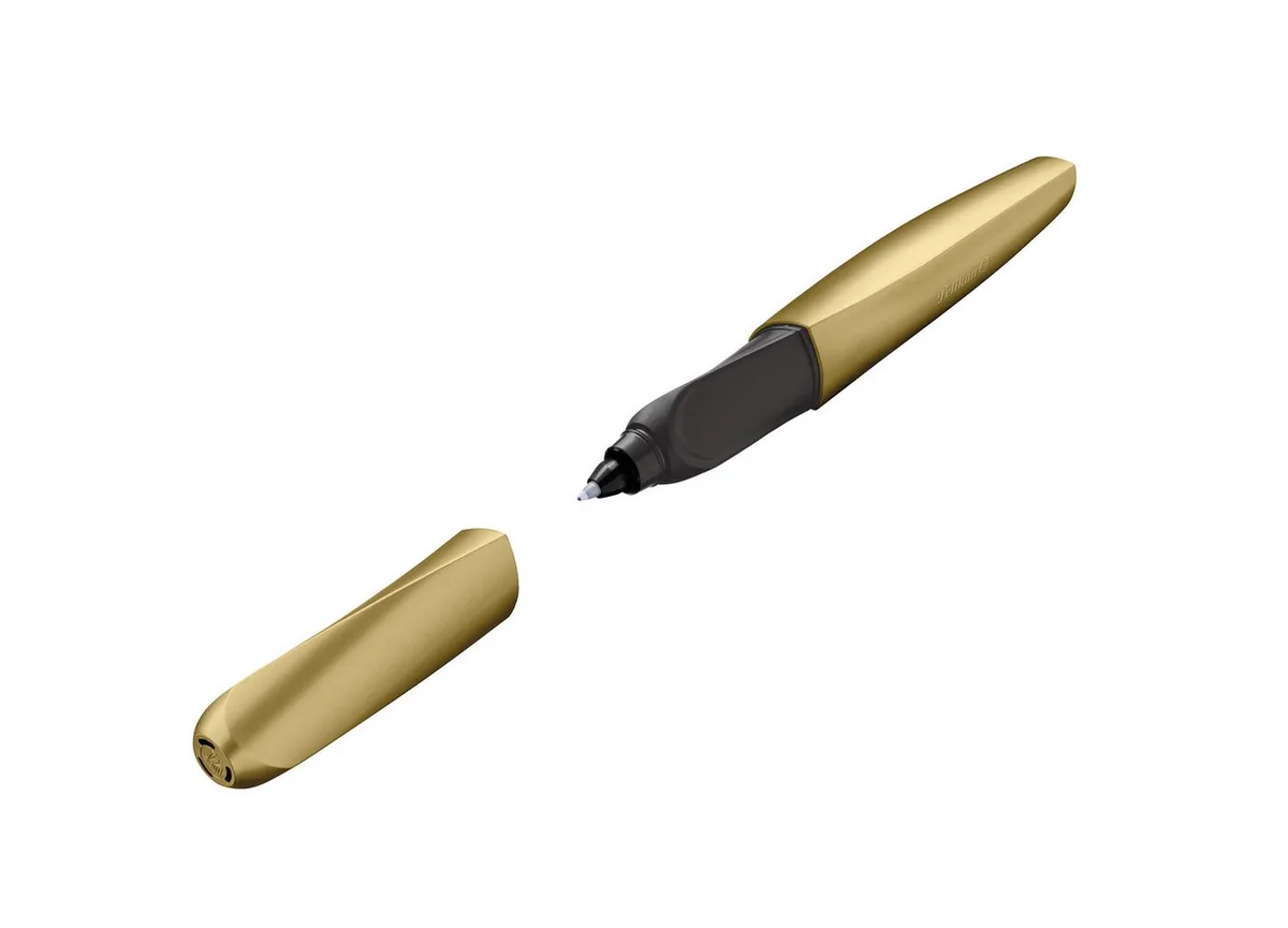 Tintenroller Twist für Links- und Rechtshänder inkl. 2 Patronen från Pelikan i Pure Gold – produktbild