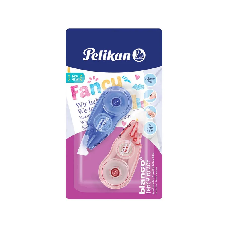 Weißes Korrekturband B917P/2/B 5 mm x 6 m auf Blisterkarte mit 2 Stück farbig sortiert van Pelikan – productfoto