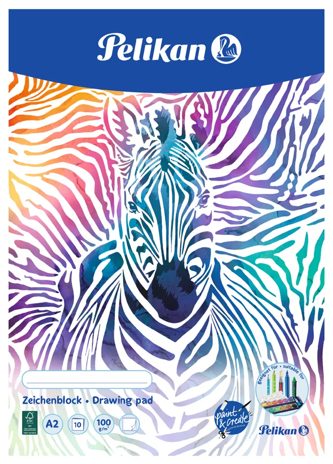 Zeichenblock C2/10, DIN A2, 100 g/qm, 10 Blatt by Pelikan – product photo