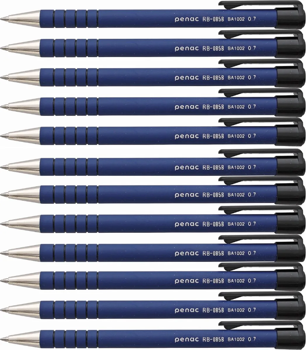 Balpen - RB-085 - 12-pack - 0.7mm - Blauwe inkt van Penac in Blauw – productfoto
