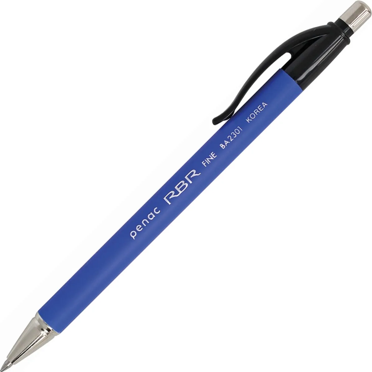 Balpen - RBR - 0.7mm - Rubberized van Penac in Blauw – productfoto