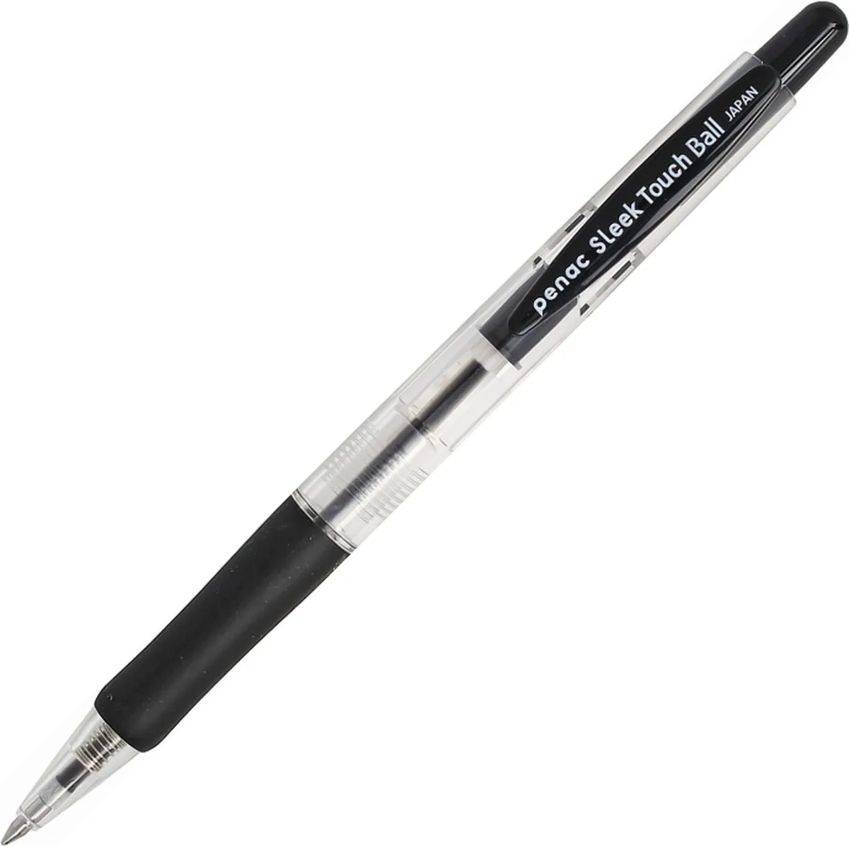 Balpen - Sleek Touch - 0.7mm - Zwarte inkt från Penac i Transparent – produktbild