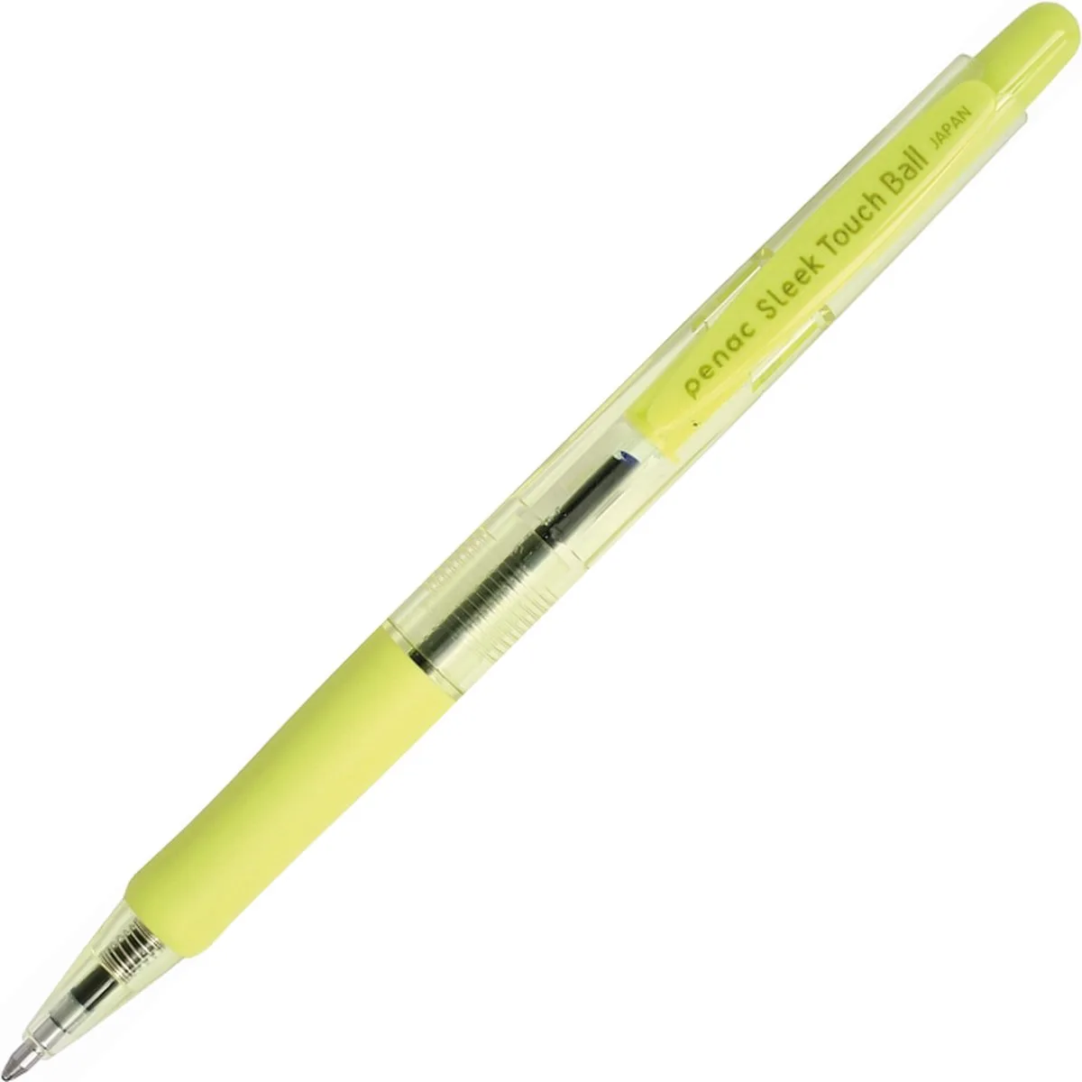 Balpen - Sleek Touch - 1.0mm - Blauw inkt fra Penac i Gul – produktbillede