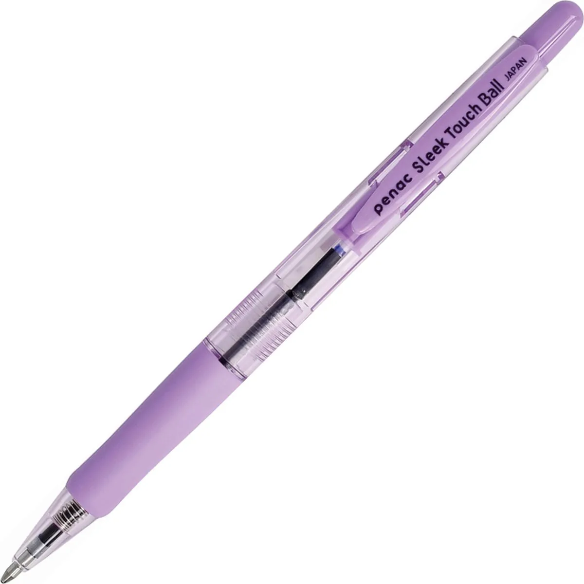 Balpen - Sleek Touch - 1.0mm - Blauw inkt fra Penac i Pastel violet – produktbillede