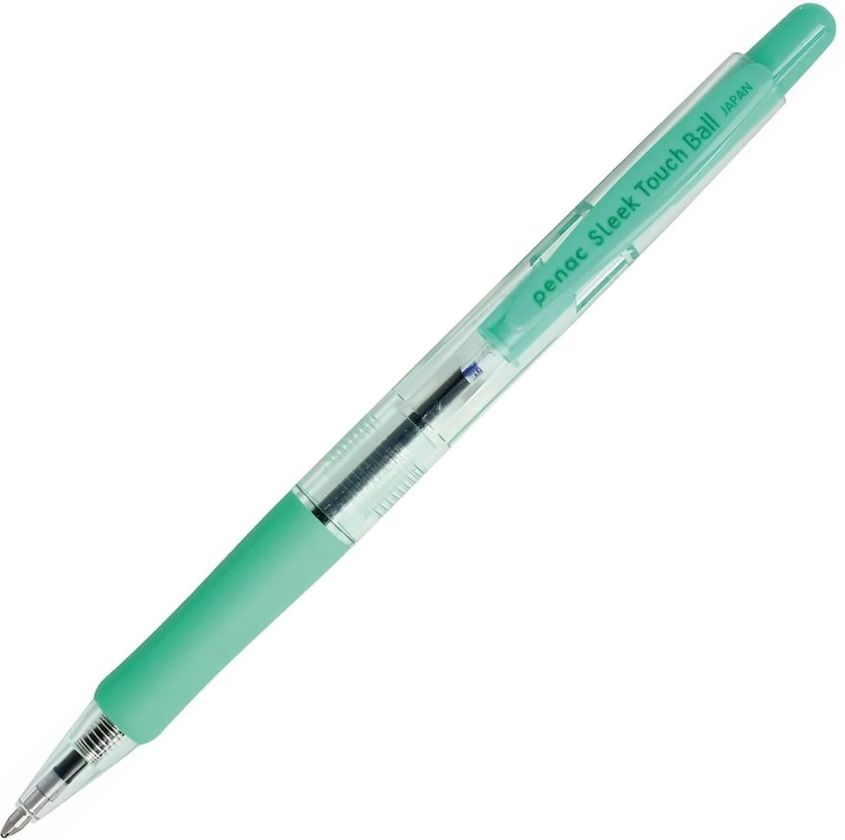 Balpen - Sleek Touch - 12 pack - 1.0mm - Blauw inkt fra Penac i Mint groen – produktbillede