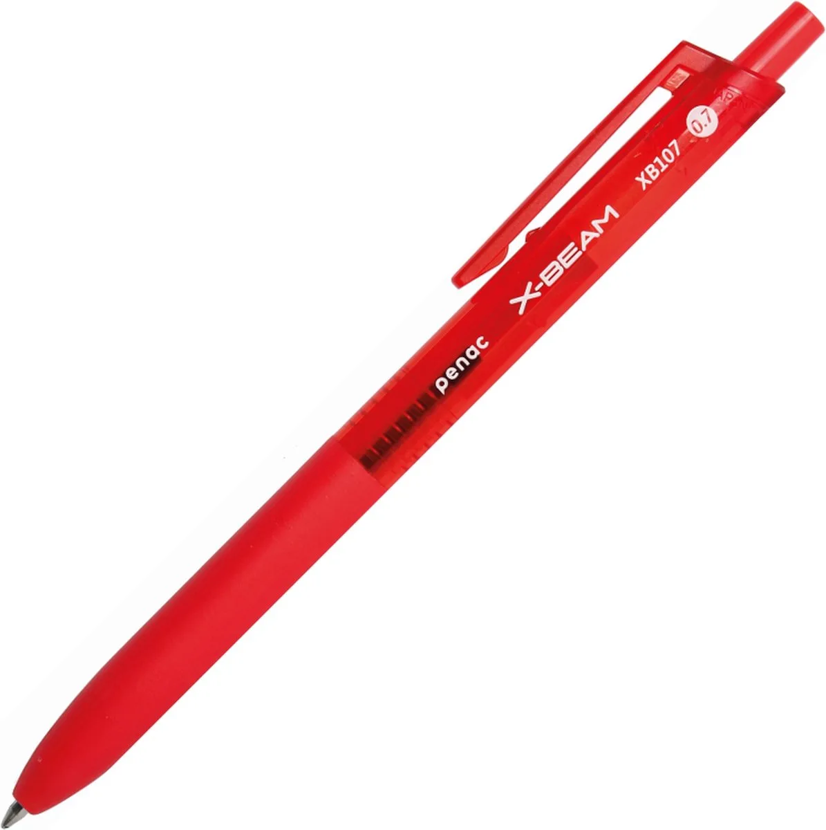 Balpen X-Beam - 0.7mm - Rode inkt fra Penac i Rød – produktbillede