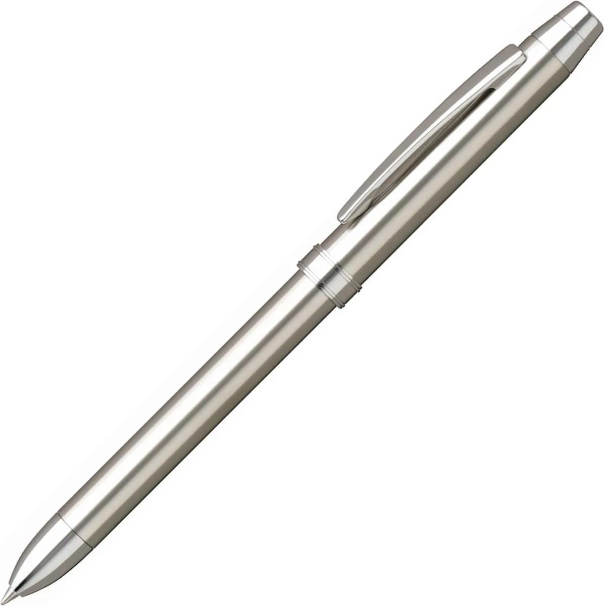 ELE-SS - Multifunctie balpen - blauw en rode inkt 0.7mm - Vulpotlood 0.5mm de Penac en Argent – photo produit
