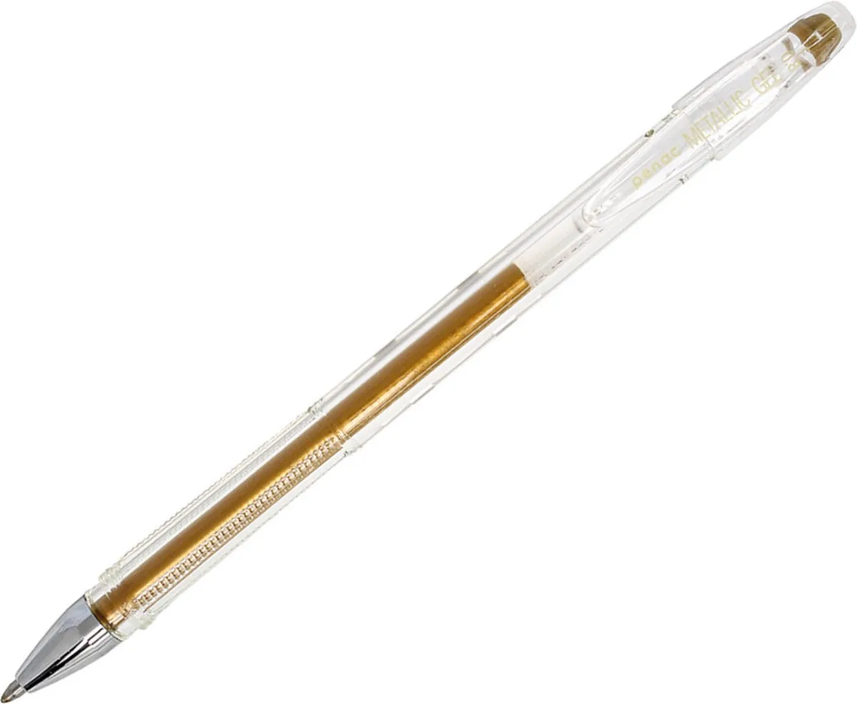 gelpen - Goud - FX-3 - 0.8mm - metallic gouden inkt balpen de Penac en Transparent – photo produit