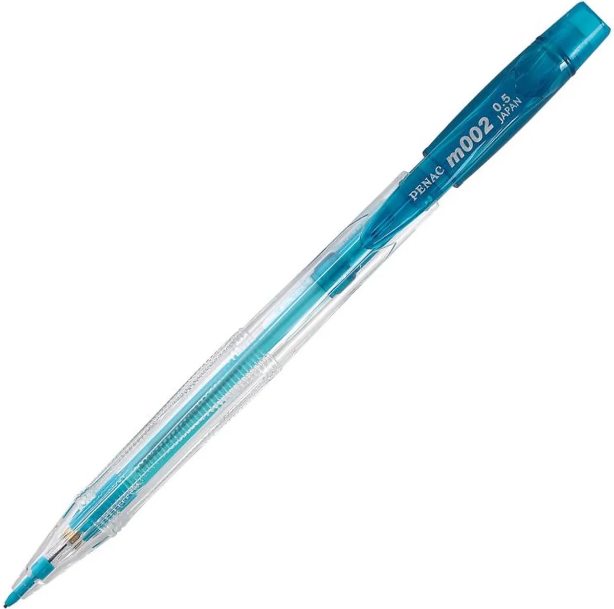 M002 - Mechanical Pencil - transparant - 0.5 mm - Vulpotlood van Penac in Blauw – productfoto