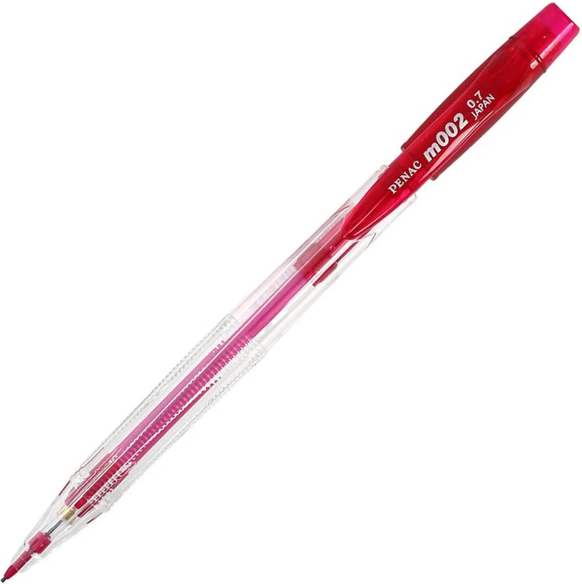 M002 - Mechanical Pencil - transparant - 0.5 mm - Vulpotlood från Penac i Röd – produktbild