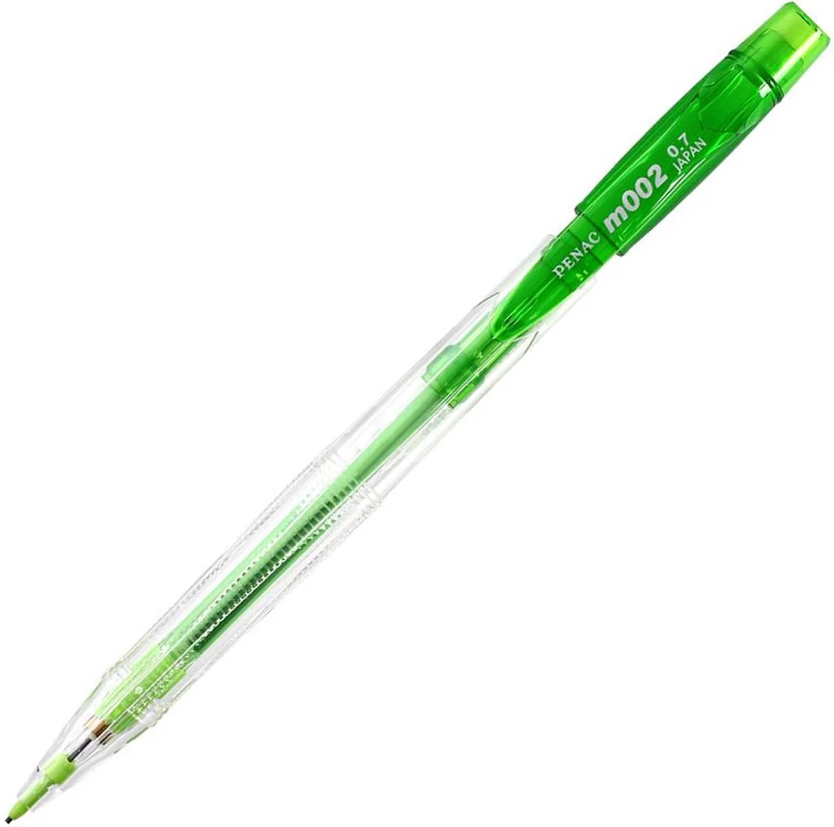 M002 - Mechanical Pencil - transparant - 0.7 mm - Vulpotlood fra Penac i Grøn – produktbillede