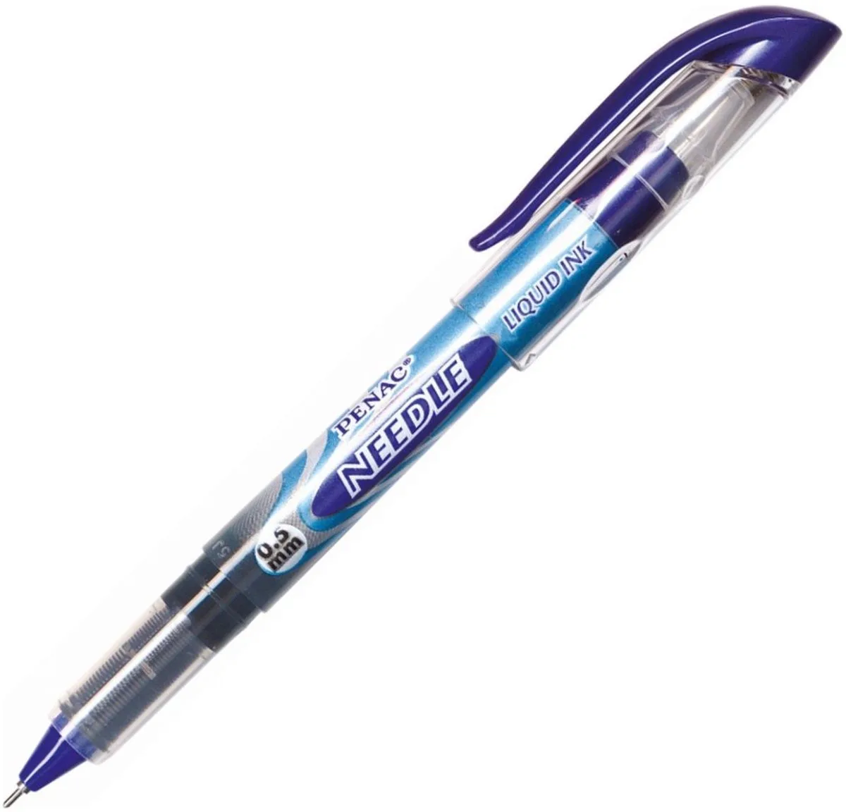 Needle Fineliner - Rollerbalpen - 0,5 mm - Set van 12 stuks de Penac en Bleu – photo produit