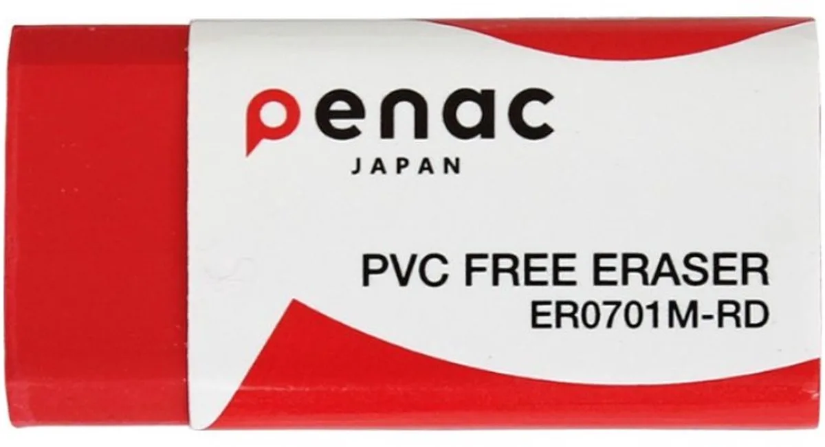 Premium Gum - PVC vrije gum - 45x20 mm van Penac in Rood – productfoto