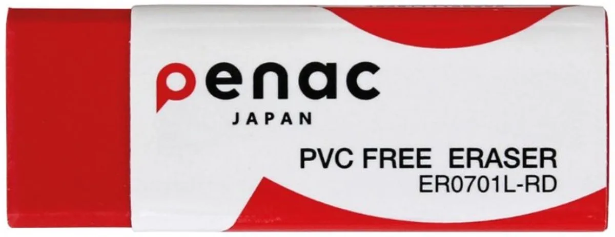 Premium Gum - PVC vrije gum - 60x20 mm van Penac in Rood – productfoto