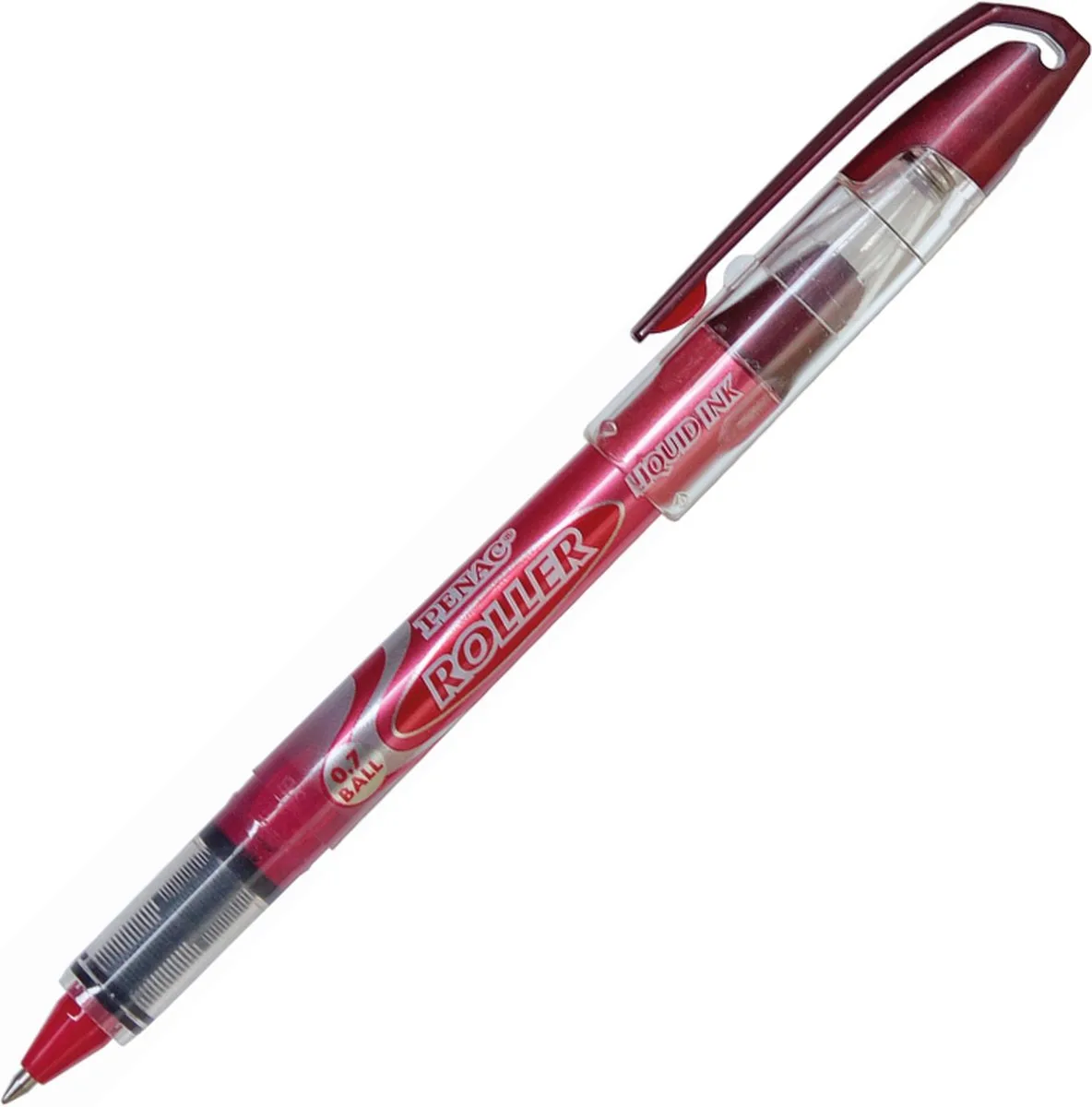 Roller - 0.7 mm - Vloeibare Ink - Rollerbalpen van Penac in Rood – productfoto