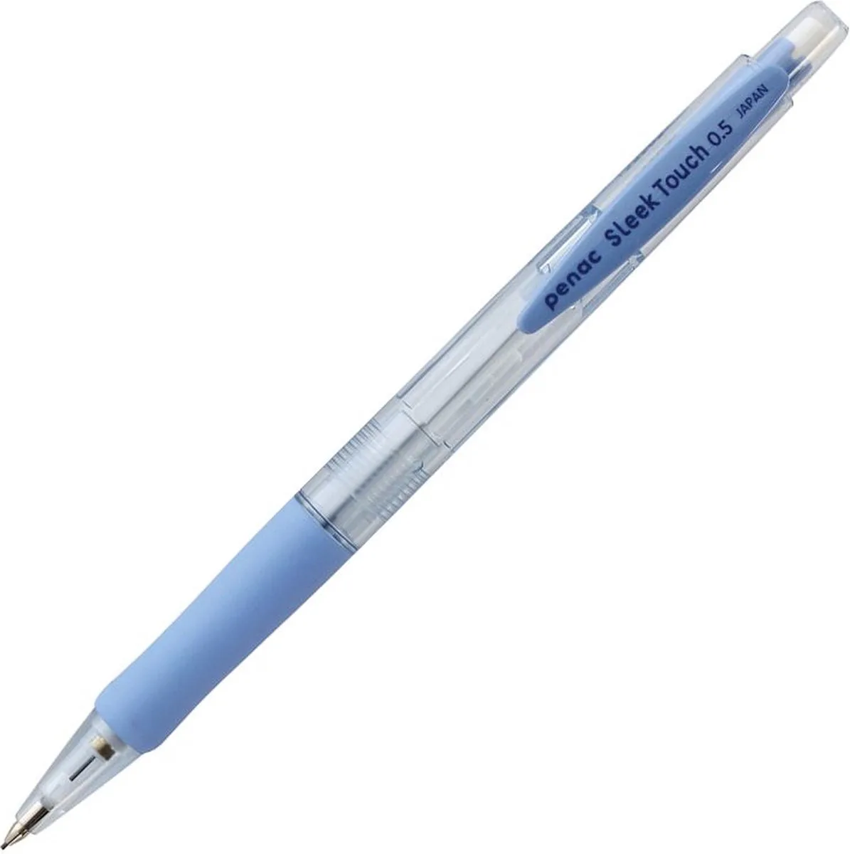 Sleek touch - Mechanical Pencil - Transparant Blauw - Vulpotlood - 0.5 mm van Penac in Pastel blauw – productfoto