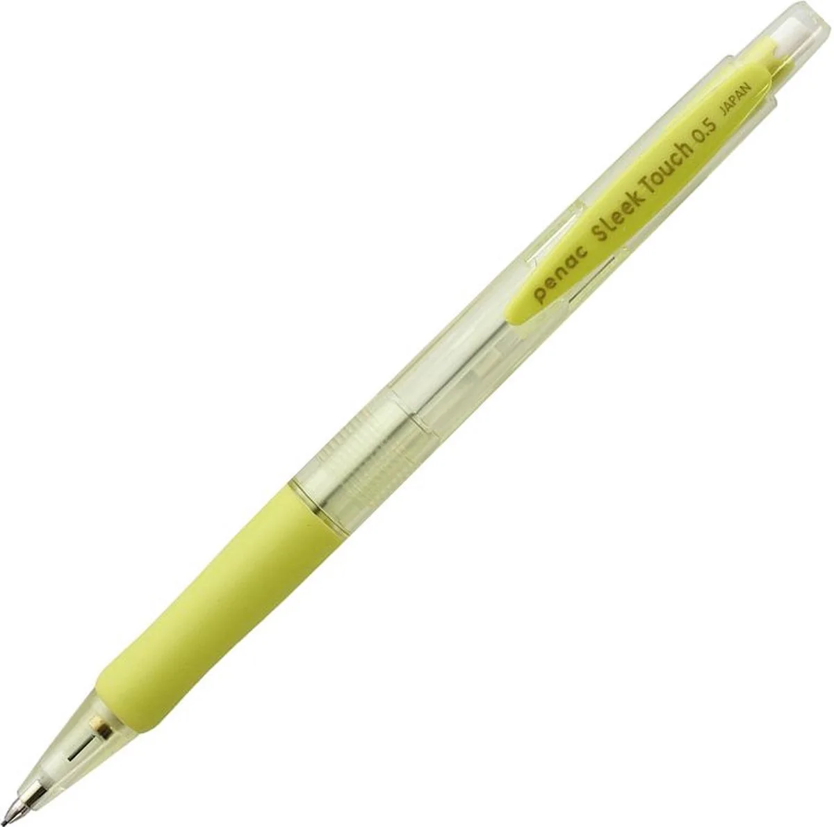 Sleek Touch - Mechanical Pencil - Transparant Geel - Vulpotlood - 0.5 mm de Penac en Pastel lime – photo produit