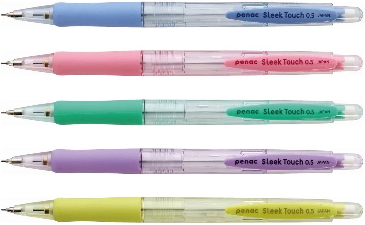 Sleek touch - Vulpotlood - Mechanical Pencil - 0.5 mm - 5 pack de Penac en Pastel groen – photo produit