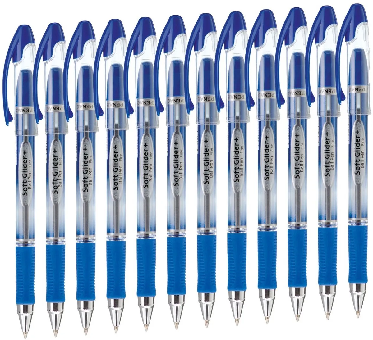 Soft Glider+ Balpen - 1.0 mm - 12 stuks van Penac in Blauw – productfoto
