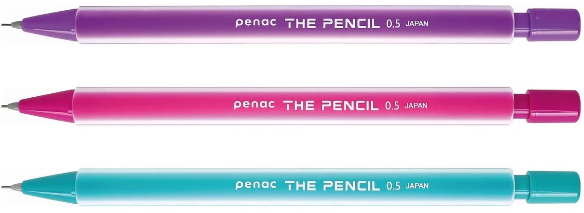 The Pencil - Vulpotlood - Mechanical Pencil - 0.5 mm - 3 pack van Penac in Groen en Wit – productfoto